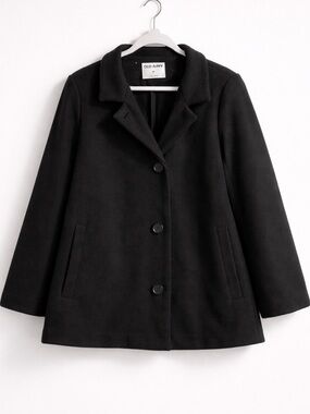 Old Navy Black Women's Peacoat with Notch Collar